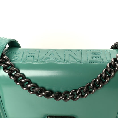Chanel Glazed Calfskin Medium Boy Flap Green 9 of 13