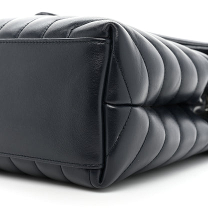 Saint Laurent Calfskin Y Quilted Monogram Medium Loulou Chain Satchel Medium Blue 9 of 20