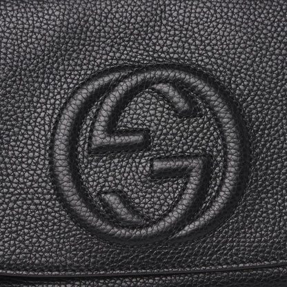 Gucci Pebbled Calfskin Medium Soho Flap Crossbody Black 10 of 10