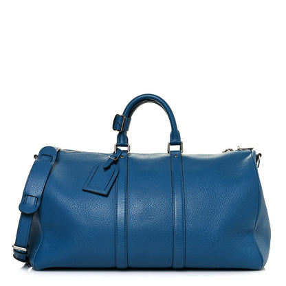 Louis Vuitton Taurillon Keepall Bandouliere 45 Bleu Canard 1 of 21