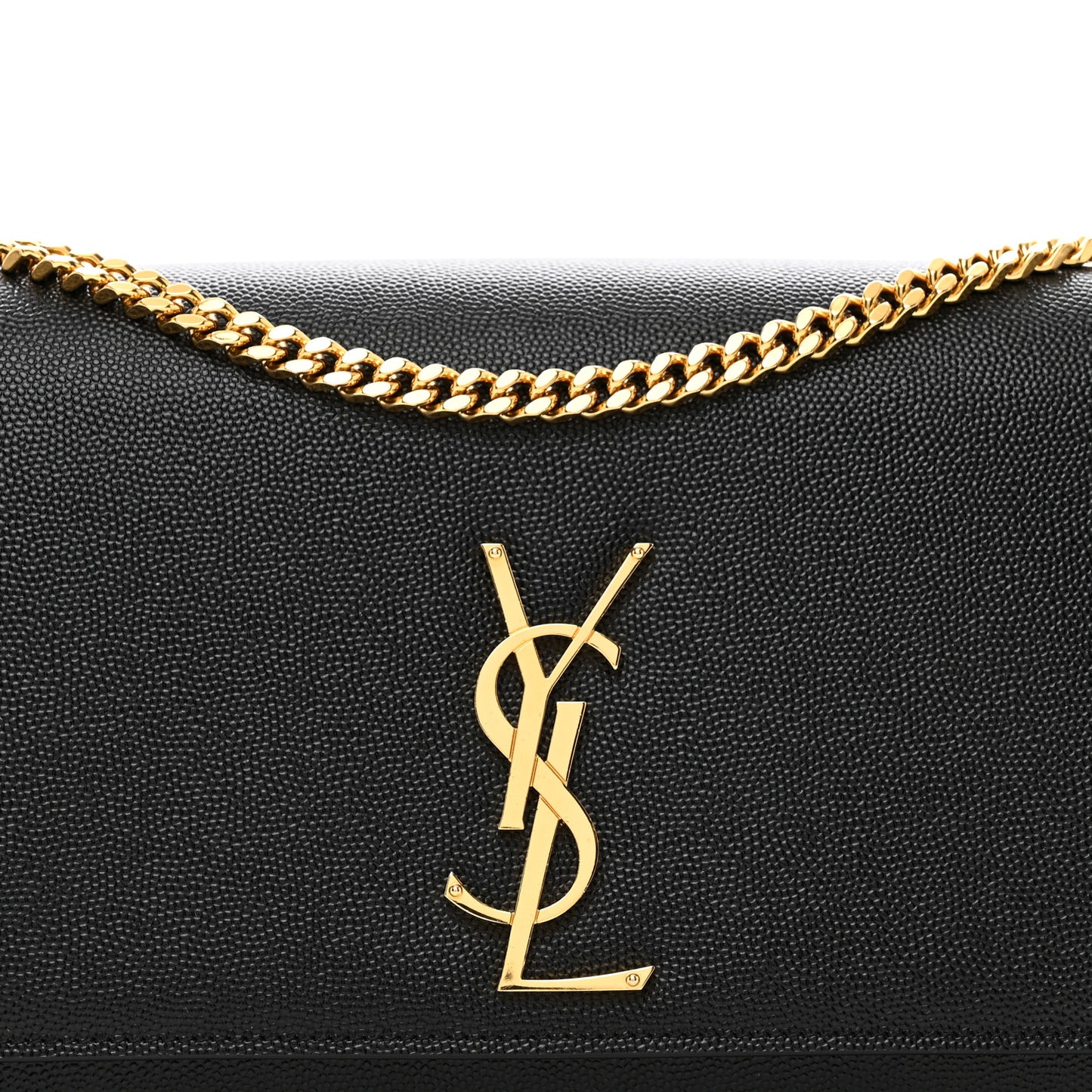 Grain De Poudre Medium Classic Monogram Kate Satchel Black