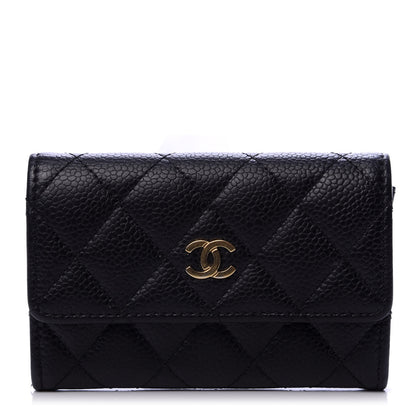 Chanel Caviar Quilted Flap Card Holder Black 1 of 8