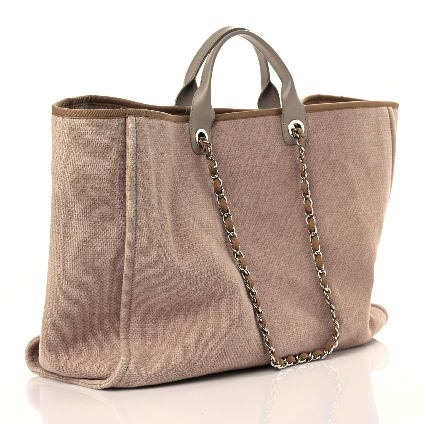 Canvas Extra Large Deauville Tote Ecru