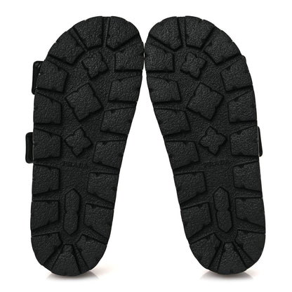 Prada Nappa Quilted Padded Logo Platform Slide Sandals 39.5 Black 6 of 13
