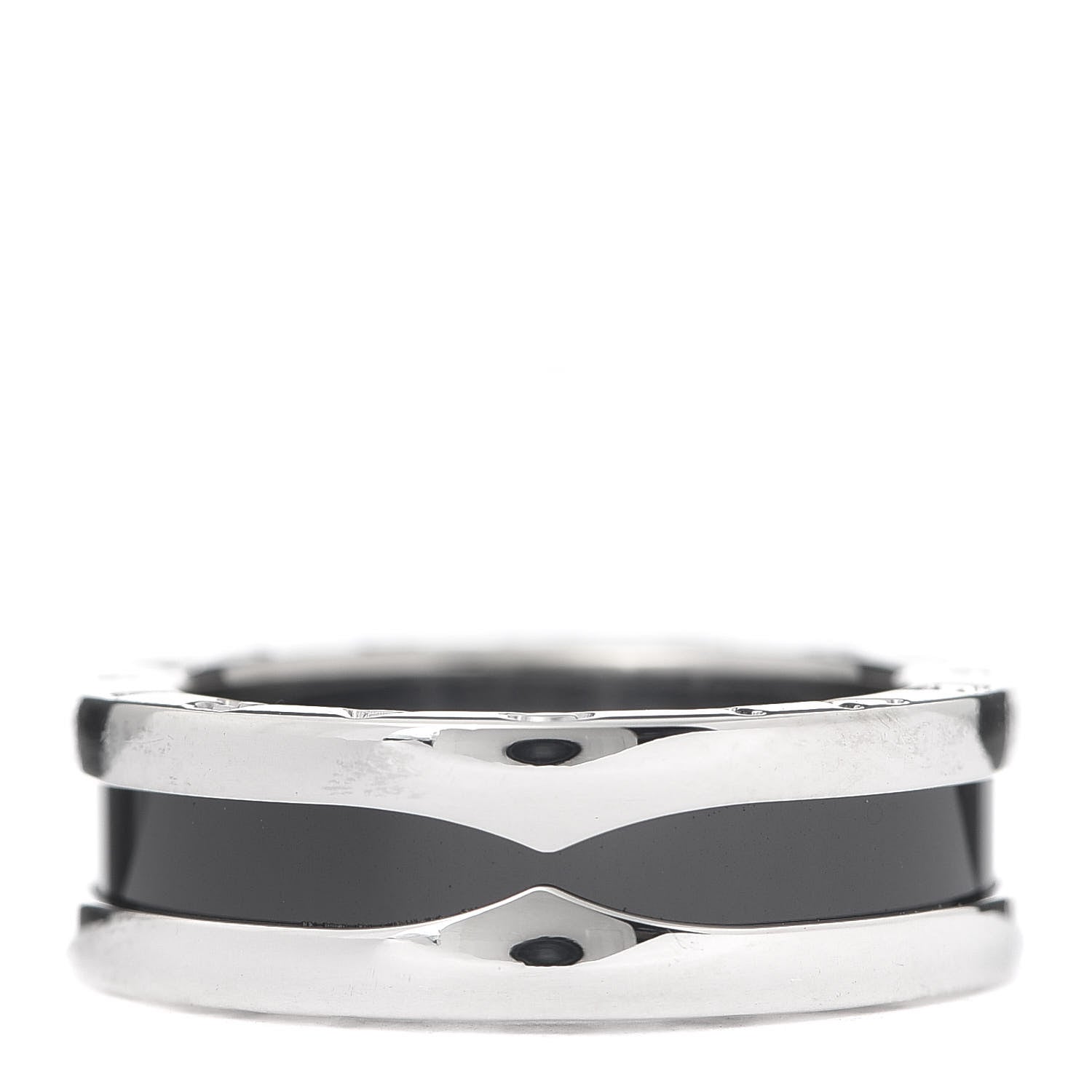 Bulgari Sterling Silver Ceramic Save The Children One-Band Ring 52 6 3 of 7