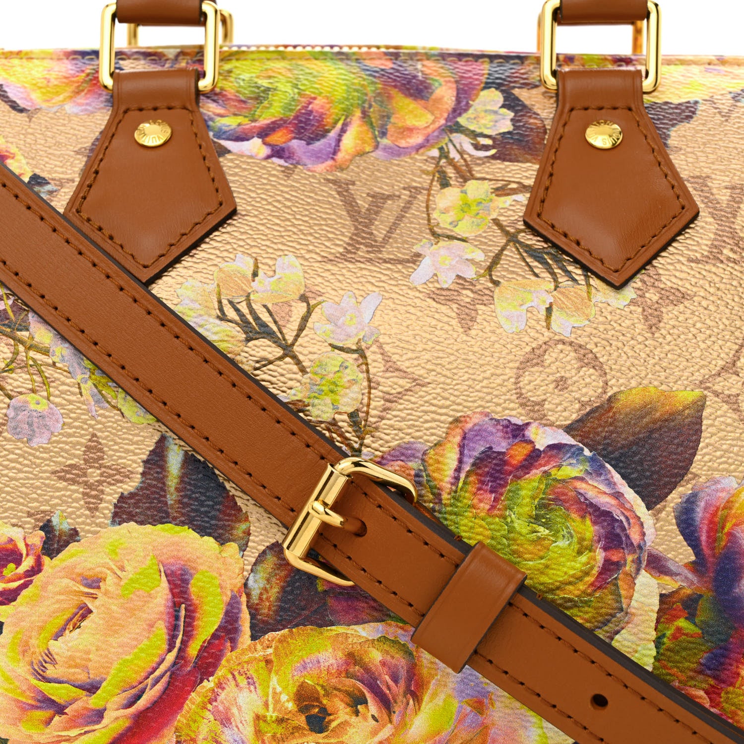 Louis Vuitton Metallic Monogram LV Garden Speedy Bandouliere 25 Gold 7 of 9