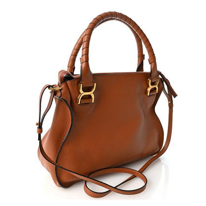 Chloe Calfskin Small Marcie Satchel Tan 2 of 8