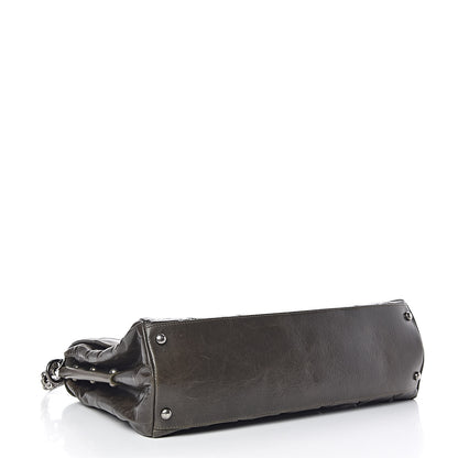 Chanel Glazed Calfskin Boy Satchel Flap Dark Grey 4 of 13