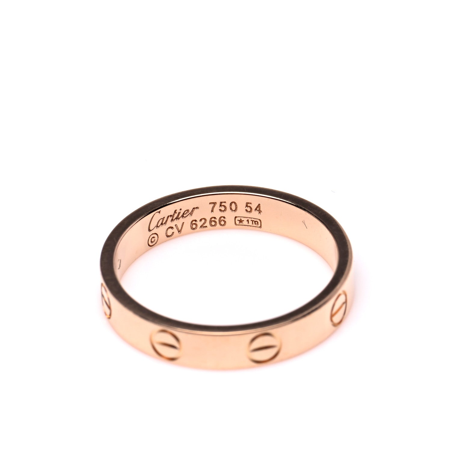 Cartier 18K Pink Gold 3.5mm LOVE Wedding Band Ring 54 7 4 of 4