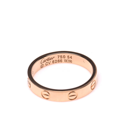 Cartier 18K Pink Gold 3.5mm LOVE Wedding Band Ring 54 7 4 of 4