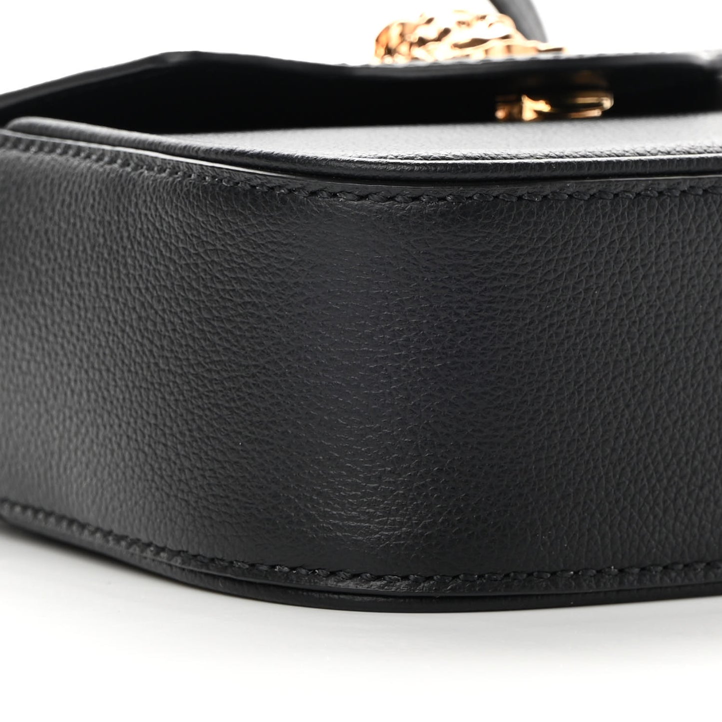 Grained Calfskin Mini La Medusa Bag Black