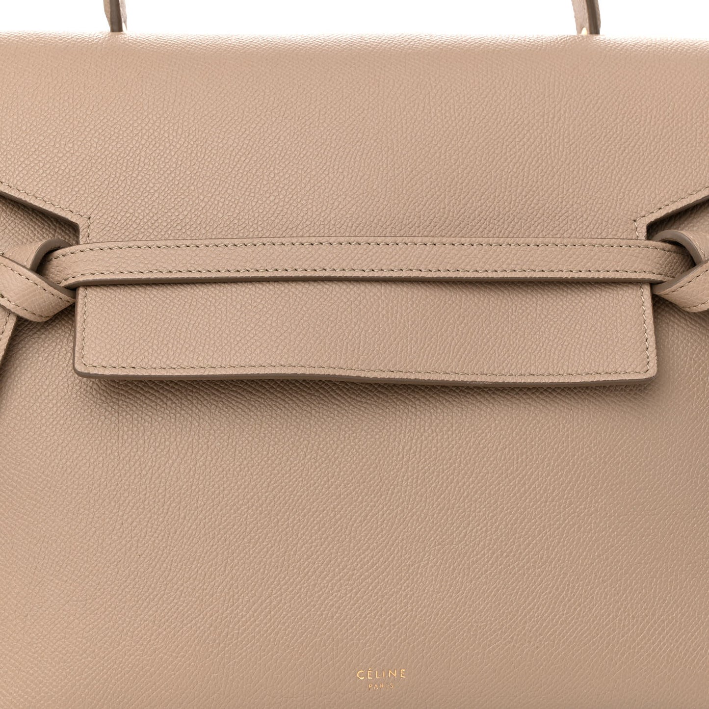 Grained Calfskin Mini Belt Bag Light Taupe