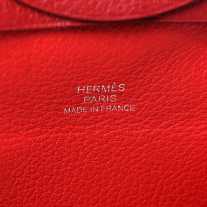 Hermes Evercolor Bastia Verso Coin Purse Rouge Piment Rouge de Coeur 6 of 8