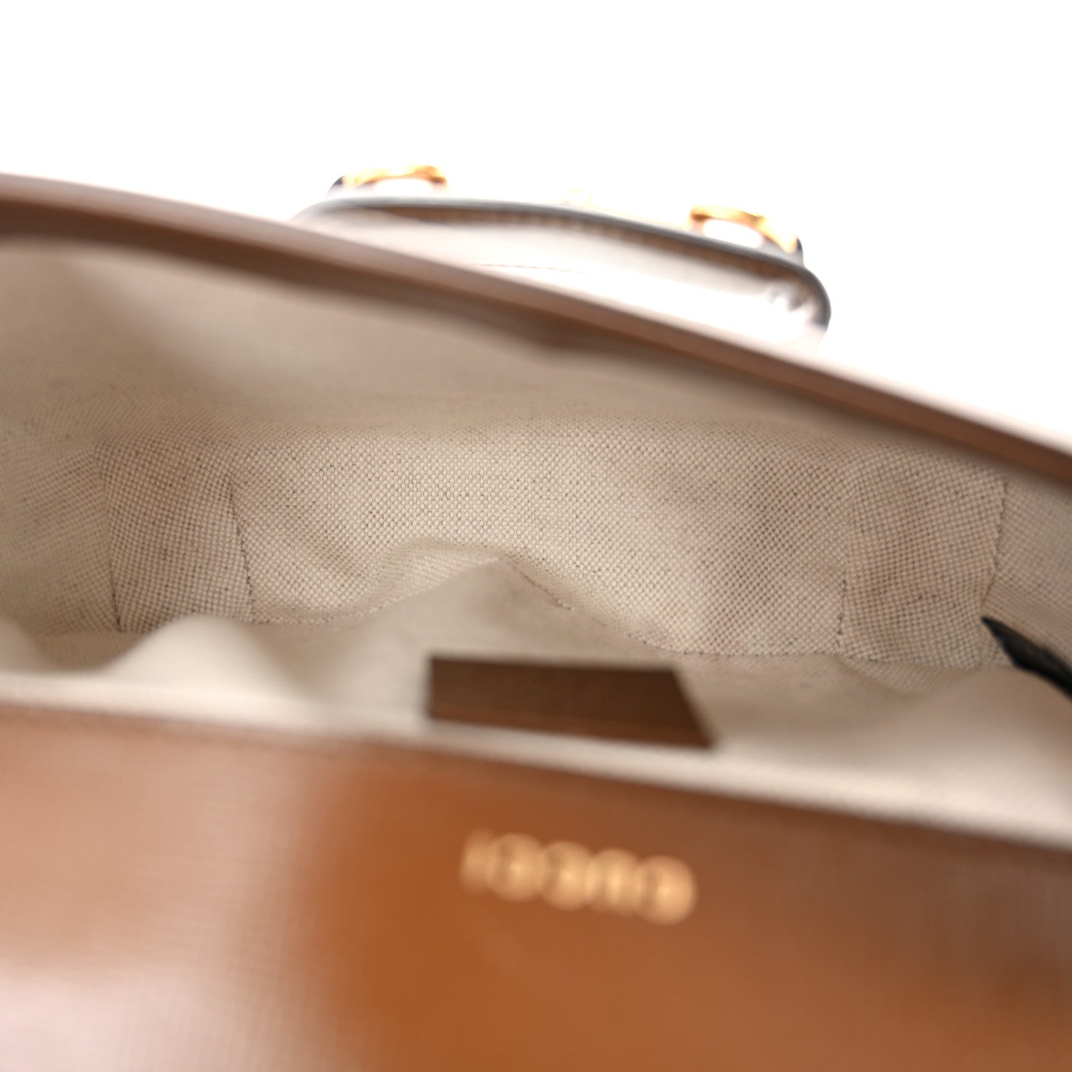 Gucci GG Supreme Monogram Web Mini Horsebit 1955 Shoulder Bag Beige Brown Sugar 5 of 11