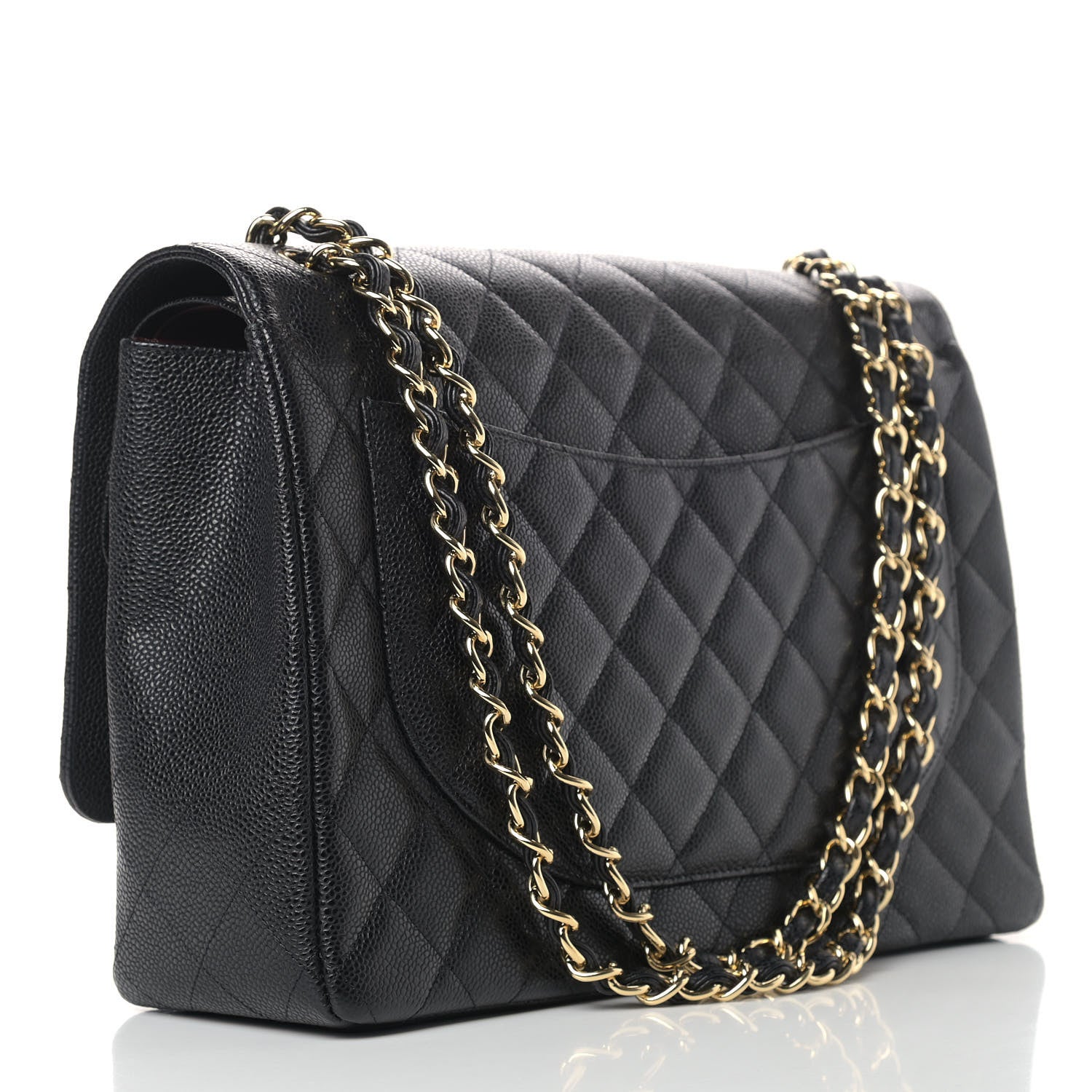 Chanel Caviar Quilted Maxi Double Flap Black 3 of 9