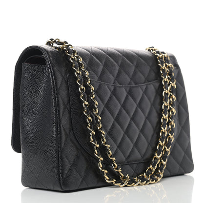 Chanel Caviar Quilted Maxi Double Flap Black 3 of 9