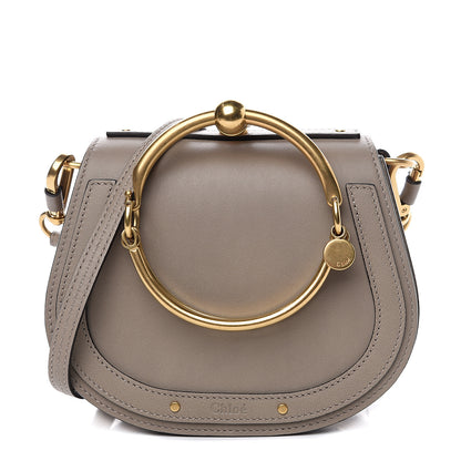 Chloe Calfskin Suede Small Nile Bracelet Bag Motty Grey 1 of 8
