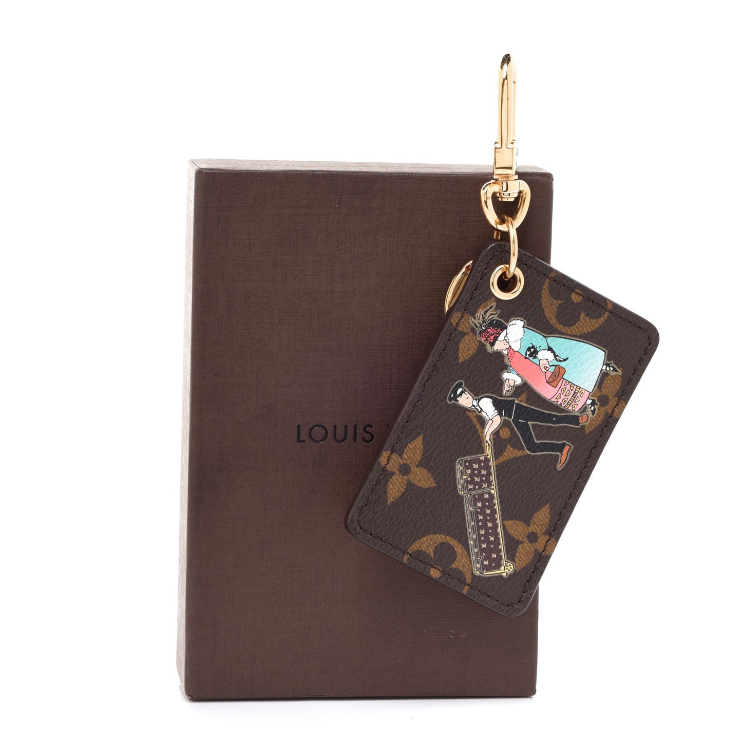 Monogram Illustre Bag Charm Key Ring Rose