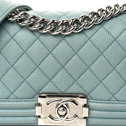 Chanel Caviar Quilted Small Boy Flap Light Blue 8 of 10