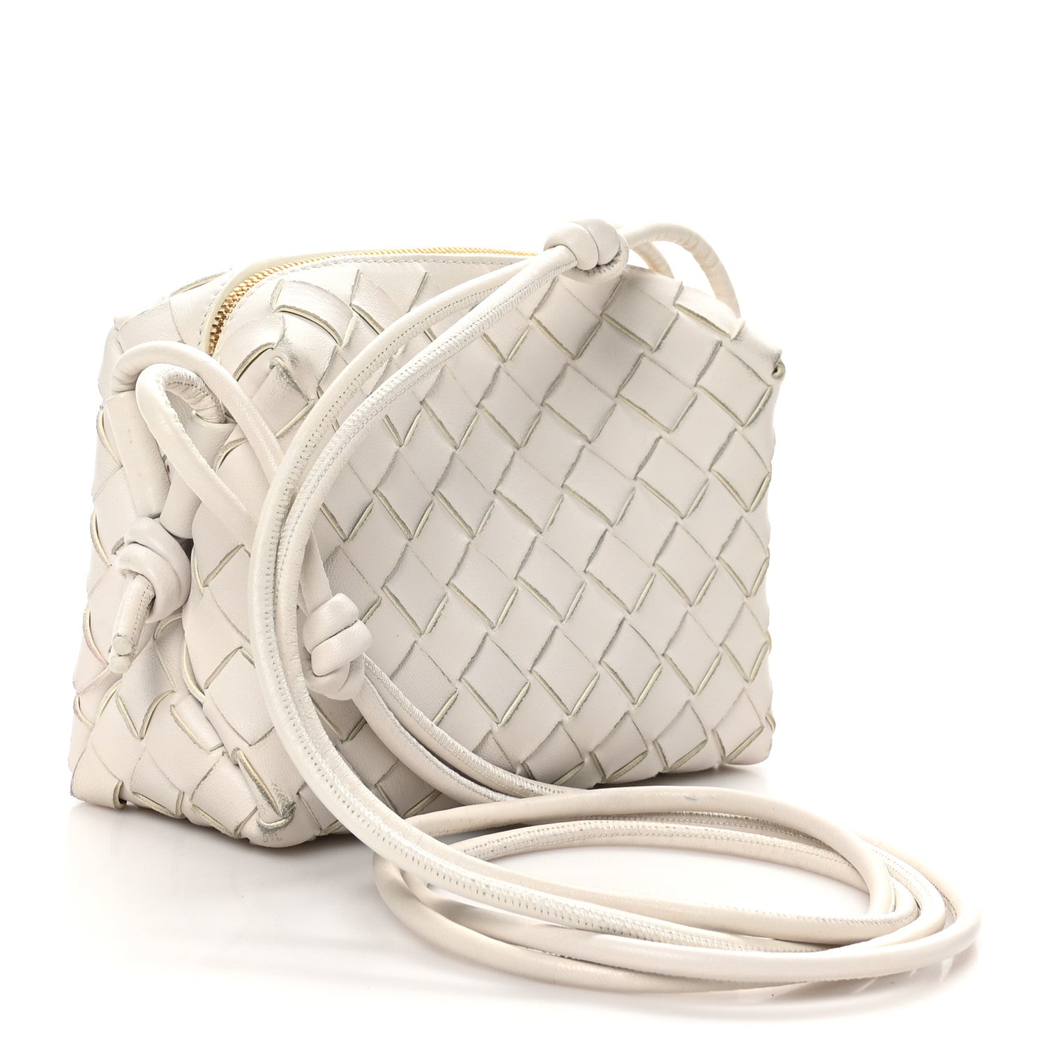 Bottega Veneta Nappa Intrecciato Mini Loop Camera Bag White 3 of 9