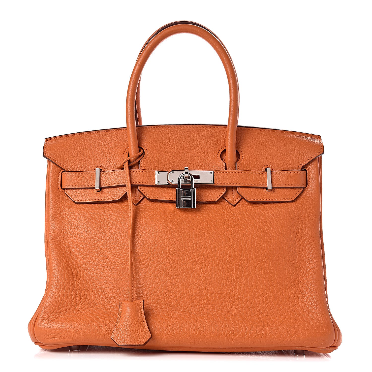Hermes Taurillon Clemence Birkin 30 Orange 1 of 36