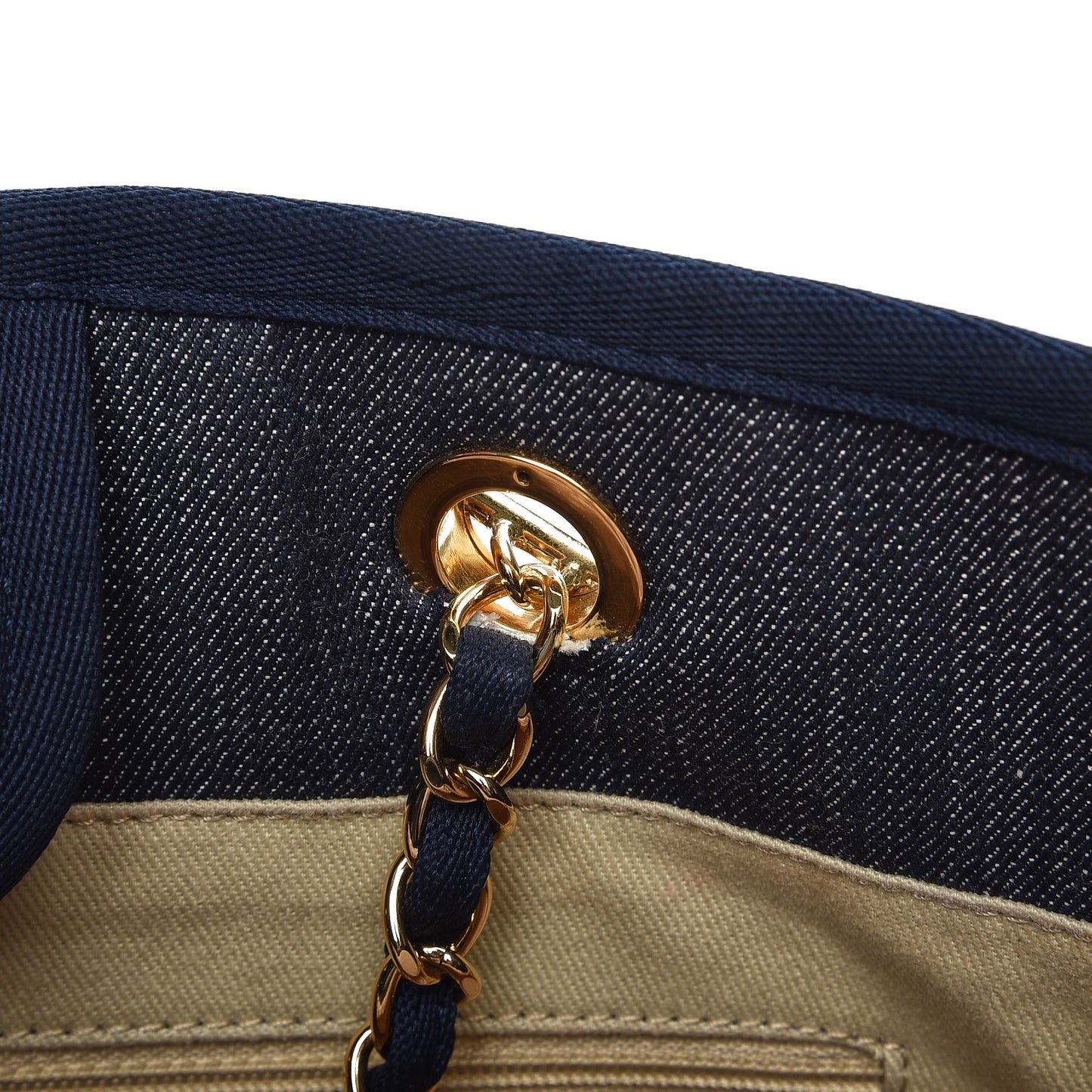 Canvas Small Deauville Tote Dark Blue