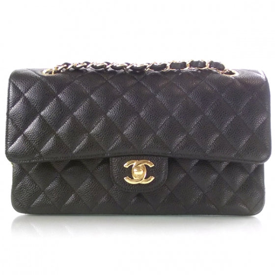Chanel Caviar Quilted Medium Double Flap Black 1 of 12