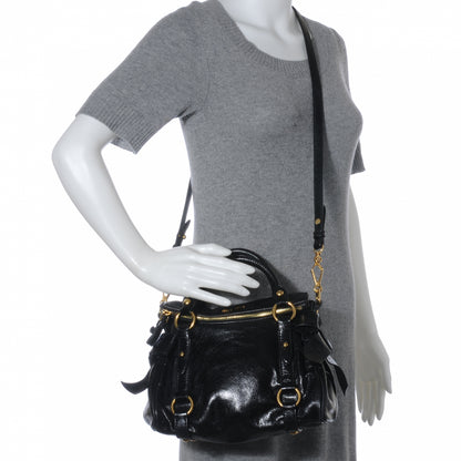 Miu Miu Vitello Lux Mini Bow Bag Nero Black 2 of 8