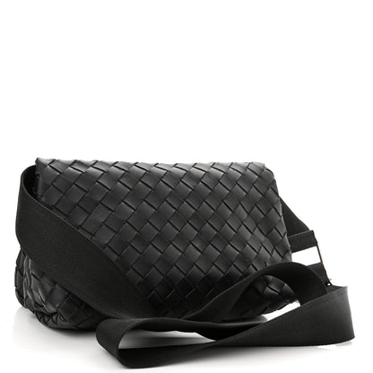 Bottega Veneta Nappa Intrecciato Small Fold Crossbody Messenger Black 3 of 9