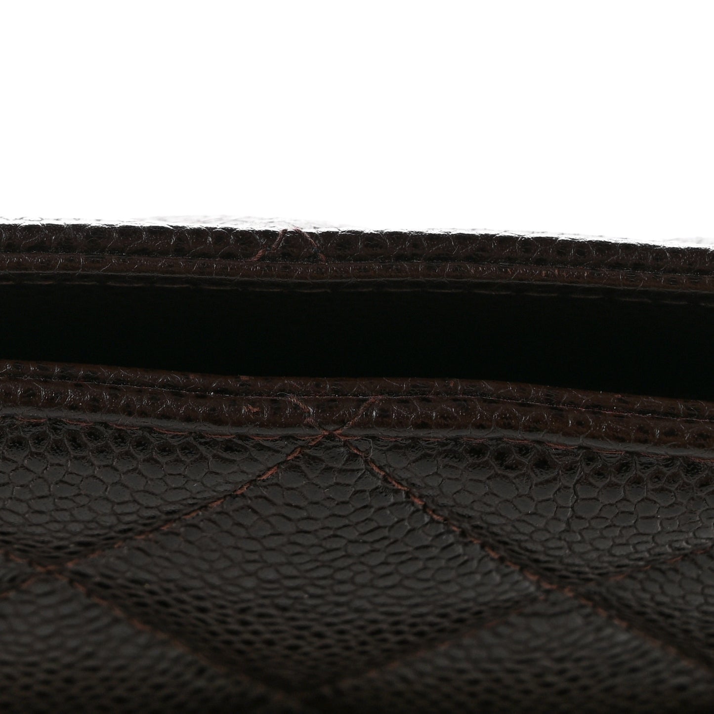 Caviar Quilted Medallion Tote Dark Brown