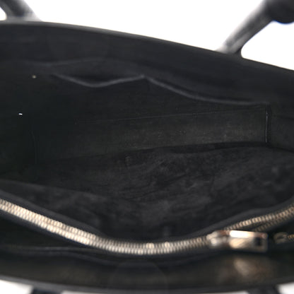 Saint Laurent Calfskin Crocodile Embossed Large Sac De Jour Carryall Black 5 of 10