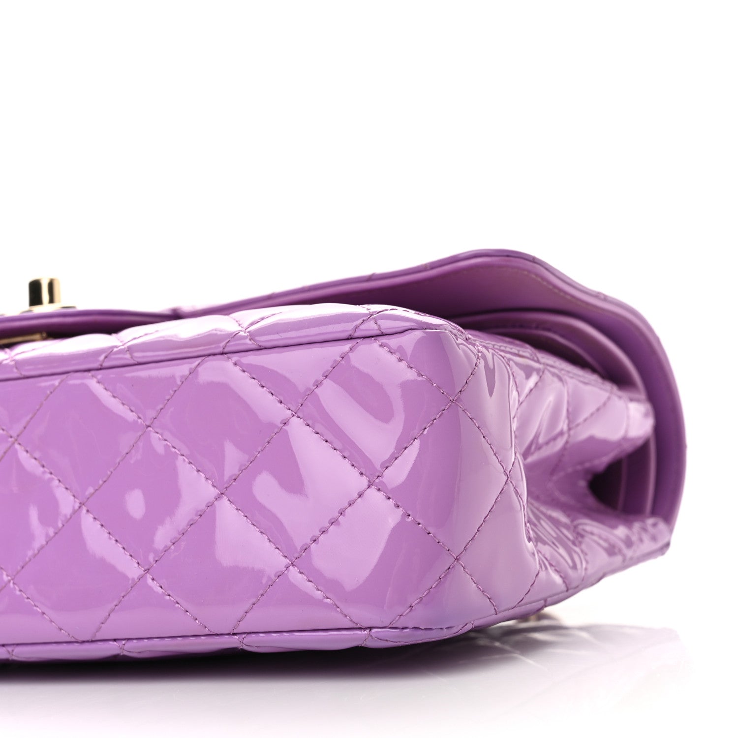 Chanel Patent Quilted Medium Double Flap Light Purple 10 of 10