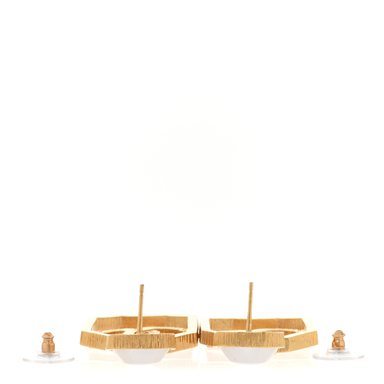 Chanel Metal Pearl CC Drop Earrings Gold 3 of 5