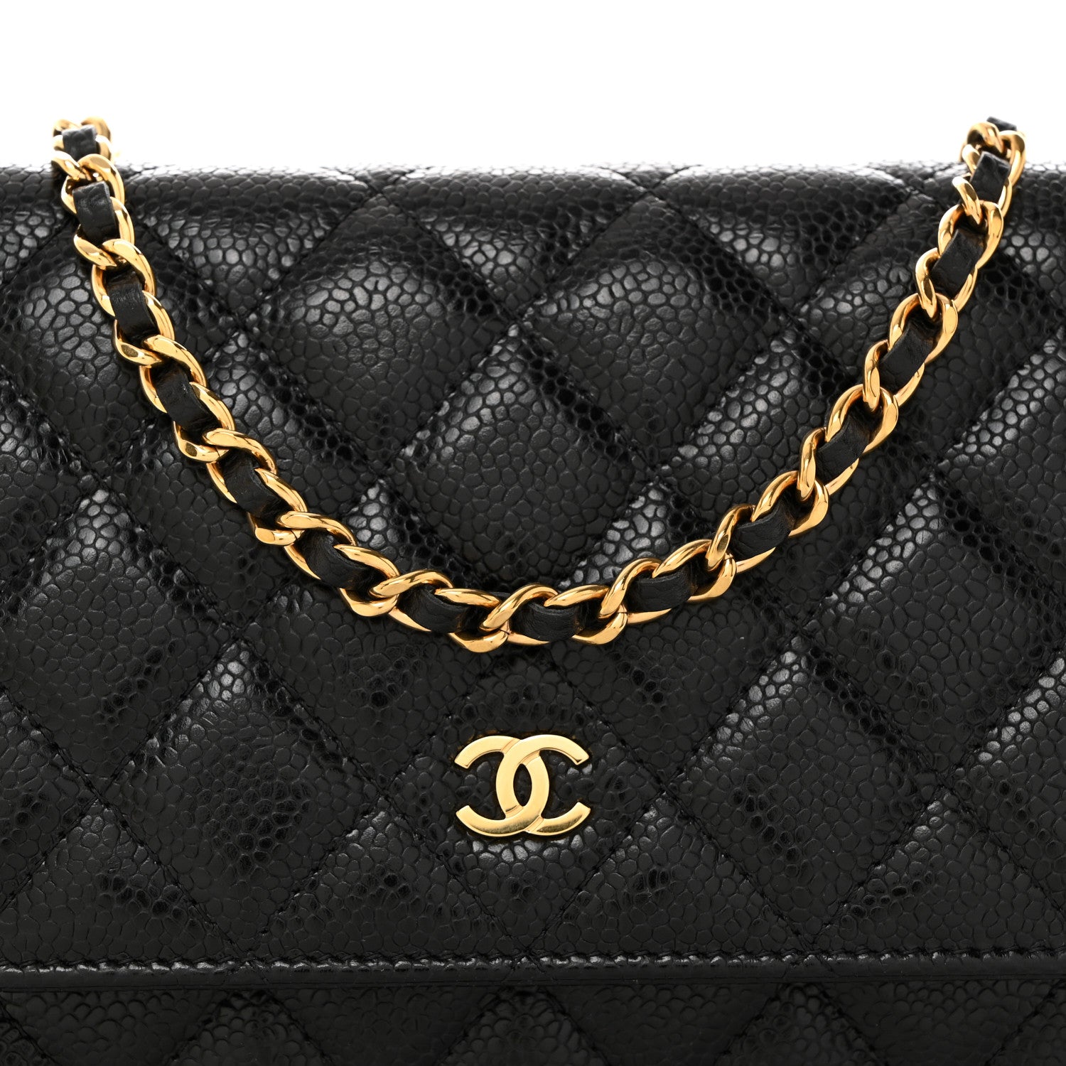 Chanel Caviar Quilted Wallet on Chain WOC Black 9 of 11