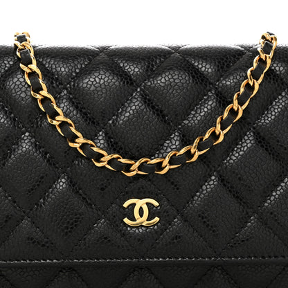 Chanel Caviar Quilted Wallet on Chain WOC Black 9 of 11