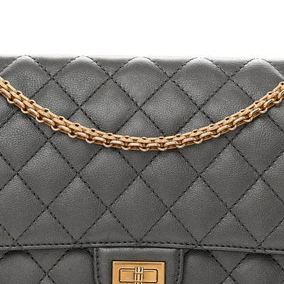 Chanel Metallic Calfskin Quilted 2.55 Reissue 226 Flap Charcoal 9 of 12