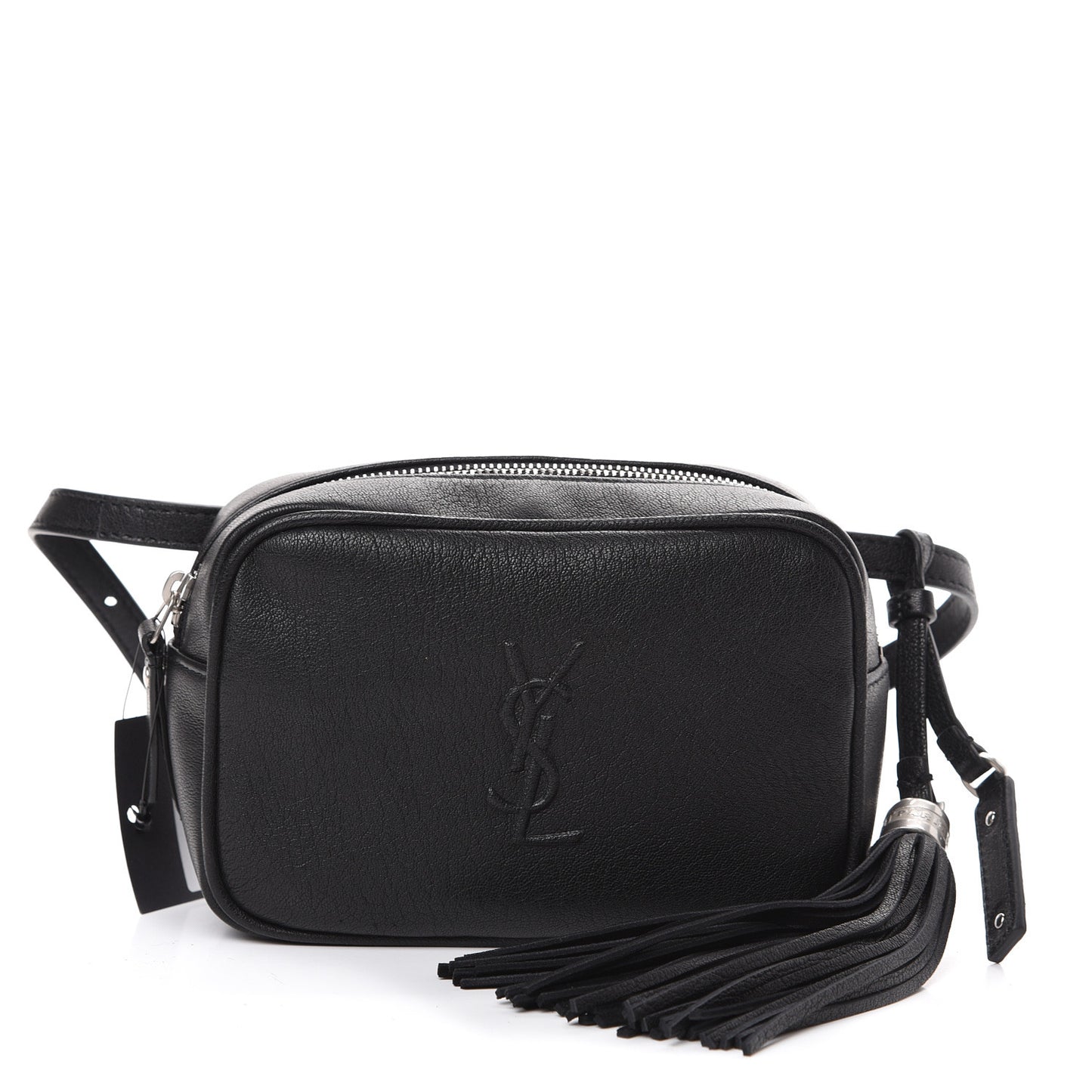 Lambskin Monogram Lou Belt Bag Black