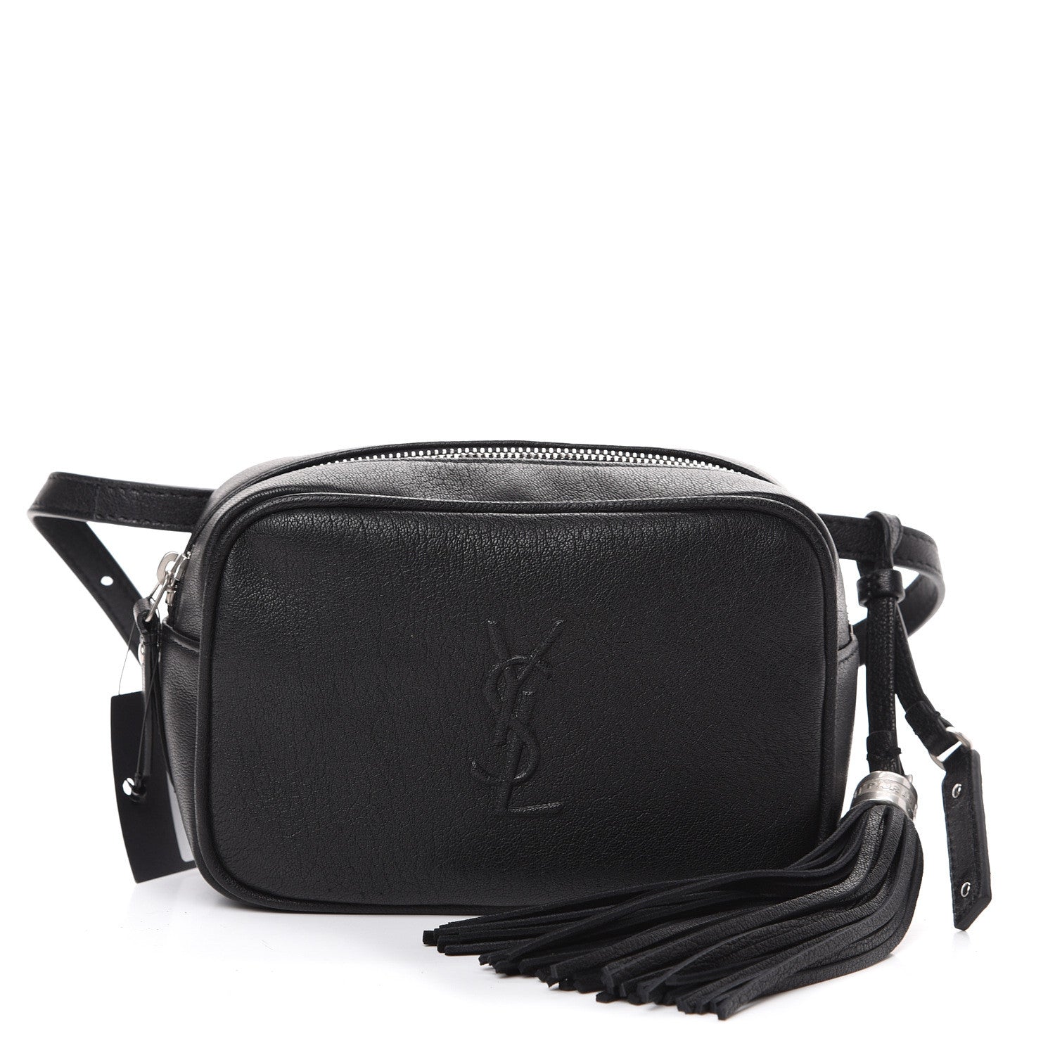 Saint Laurent Lambskin Monogram Lou Belt Bag Black 1 of 9