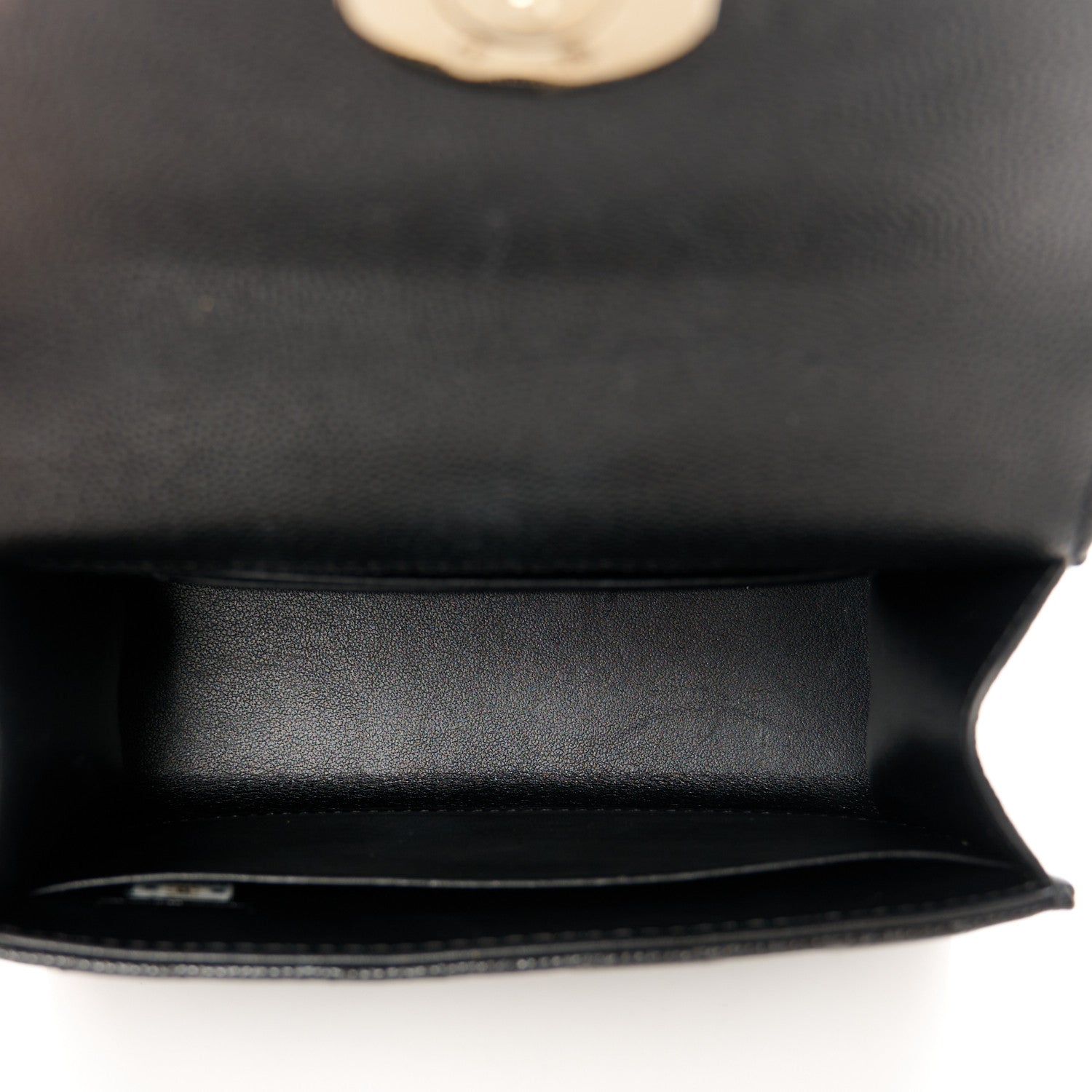 Chanel Caviar Quilted Double Chain Top Handle Flap With Chain Black 5 of 11