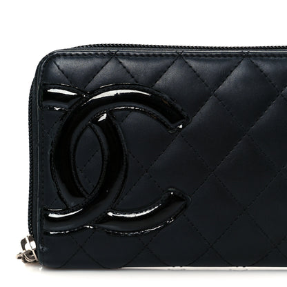 Chanel Calfskin Quilted Cambon Large Gusset Zip Around Wallet Black 17 of 18