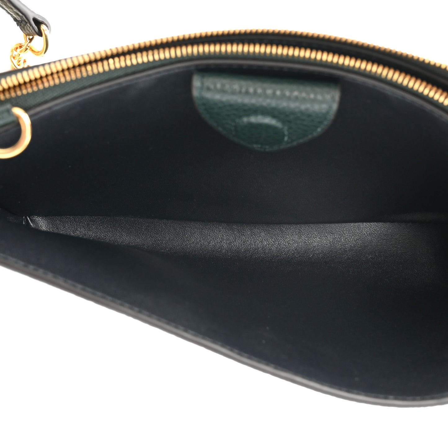Small Classic Grain East West Plaque Chain Pouch Mulberry Green