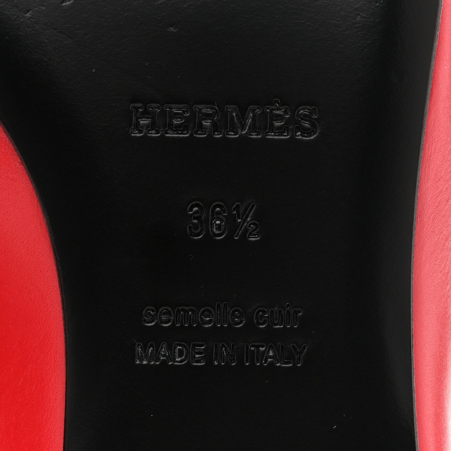 Hermes Calfskin Kelly Ballet Flats 36.5 Rouge Vif 8 of 10
