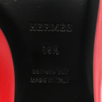 Hermes Calfskin Kelly Ballet Flats 36.5 Rouge Vif 8 of 10