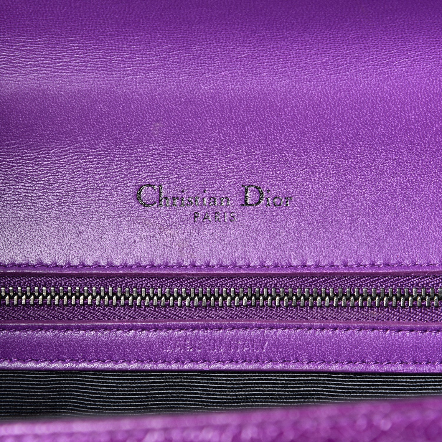 Christian Dior Ceramic Effect Deerskin Medium Diorama Flap Bag Purple 6 of 10