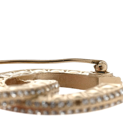 Chanel Baguette Crystal CC Brooch Gold 6 of 10