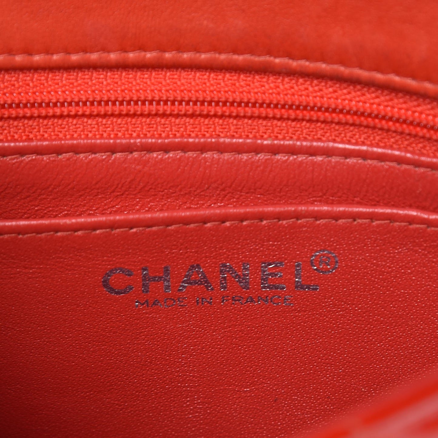 Patent Quilted Mini Square Flap Red