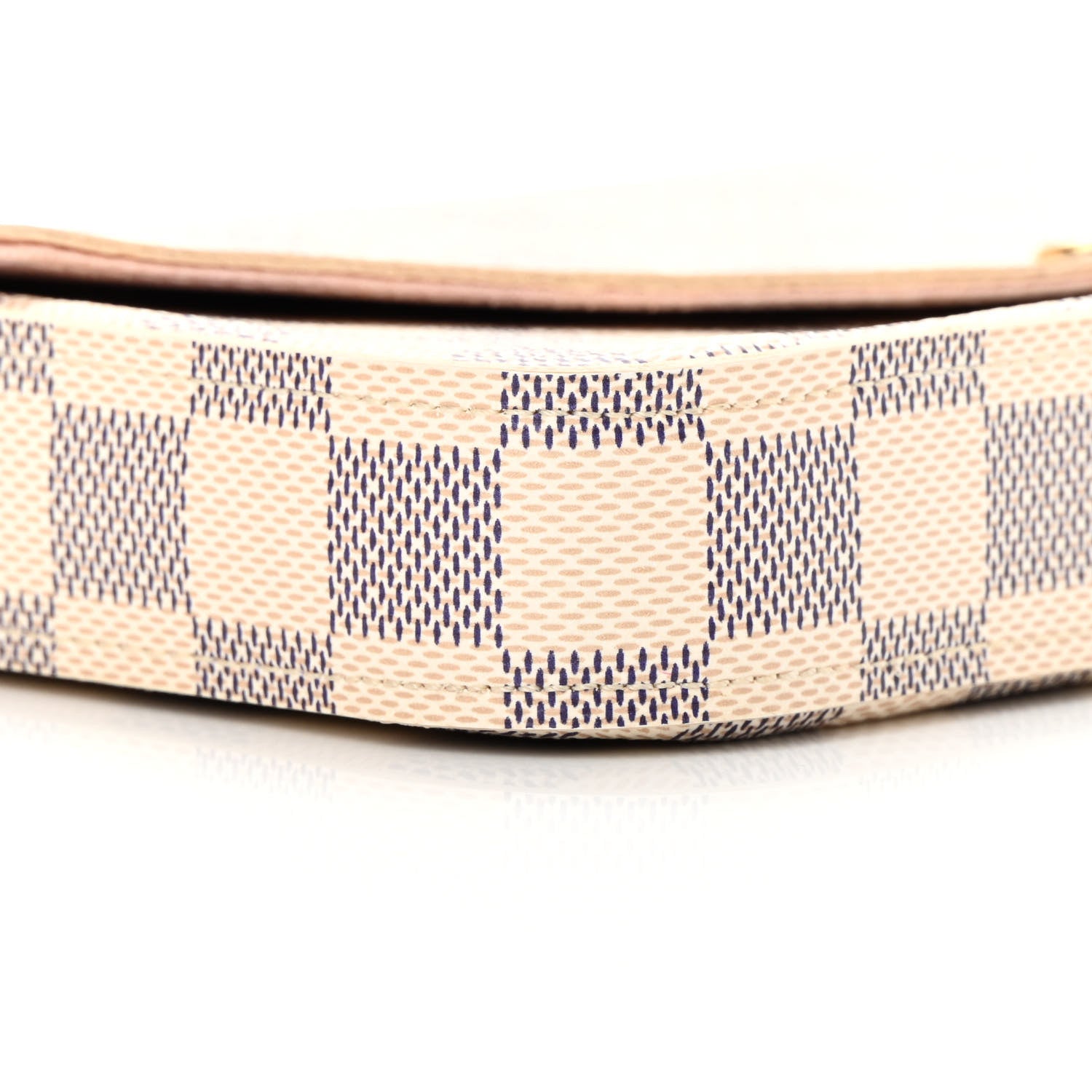 Louis Vuitton Damier Azur Pochette Felicie Chain Wallet Rose Ballerine 11 of 15