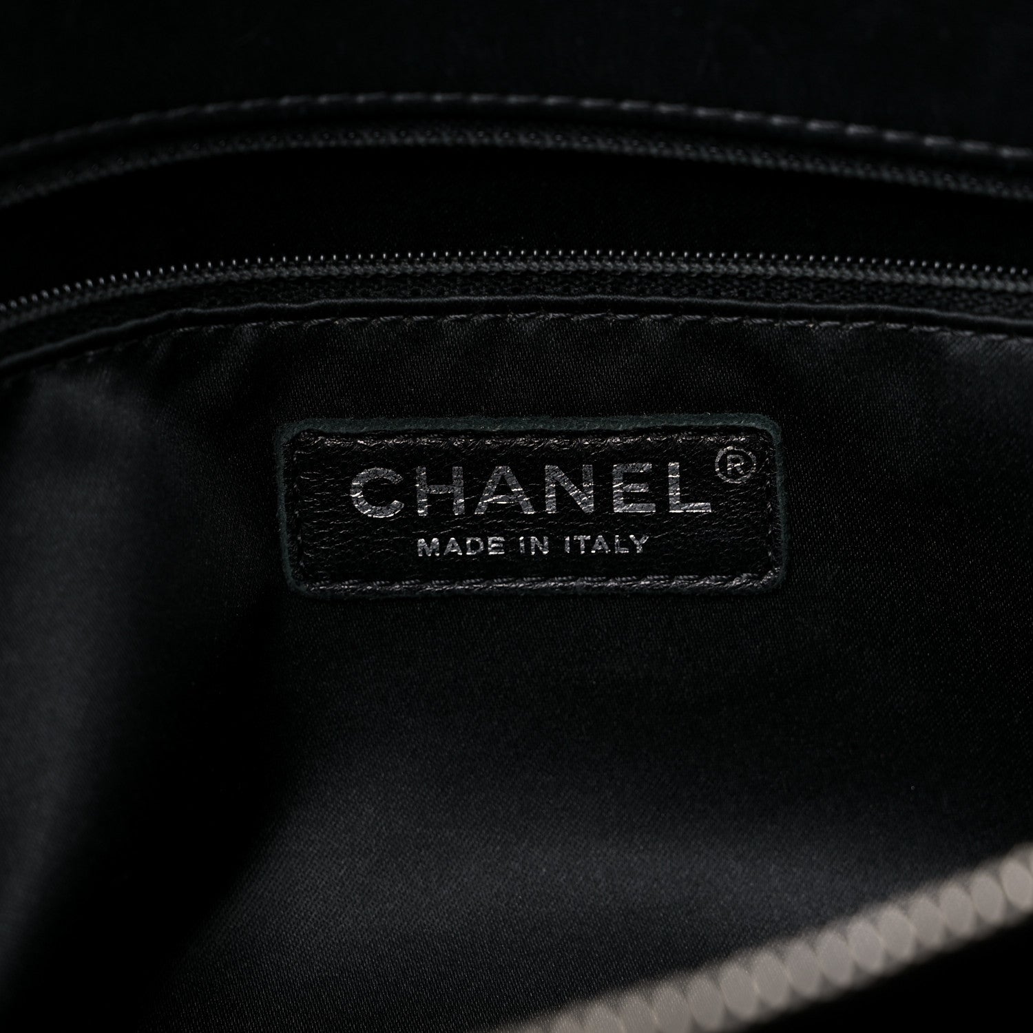 Chanel Lambskin Quilted CC Crossing Shopping Tote Black 6 of 15
