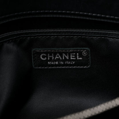 Chanel Lambskin Quilted CC Crossing Shopping Tote Black 6 of 15