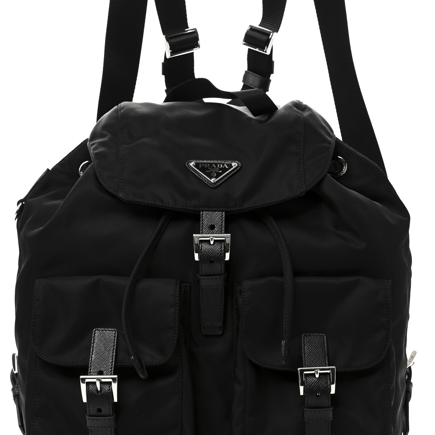 Prada Re-Nylon Saffiano Medium Backpack Black 8 of 10